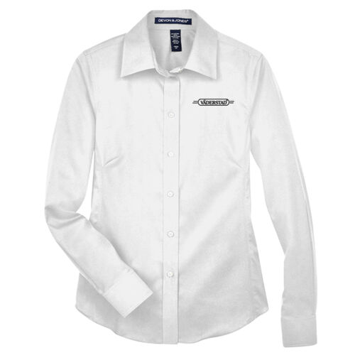 Crown - Solid Stretch Twill Woven Dress Shirt - Ladies Thumbnail
